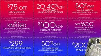 Rooms to Go Memorial Day Sale TV commercial - Bonus Coupons