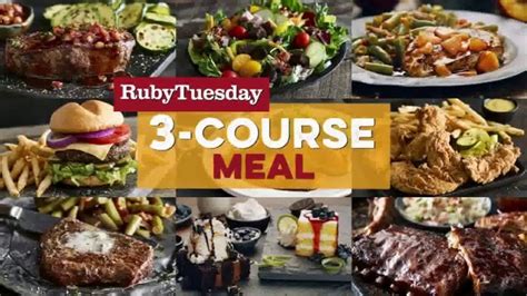 Ruby Tuesday 3-Course Meal tv commercials