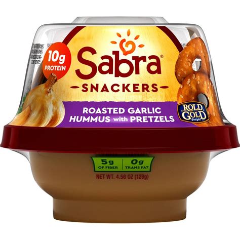 Sabra Grab & Go Roasted Garlic Hummus With Pretzels