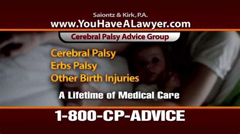 Saiontz & Kirk, P.A. TV Spot, 'Cerebral Palsy'