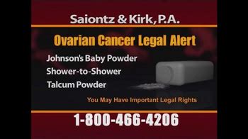 Saiontz & Kirk, P.A. TV Spot, 'Ovarian Cancer: Talcum Powder'