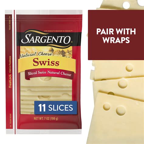 Sargento Natural Swiss Sliced Cheese