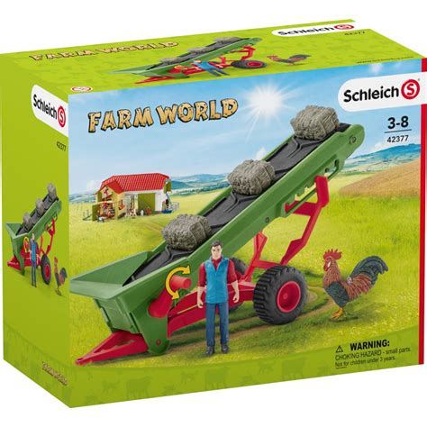 Schleich Farm World Hay Conveyor With Farmer