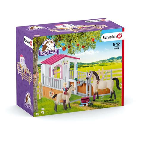 Schleich Horse Club Horse Stall With Arab Horses and Groom