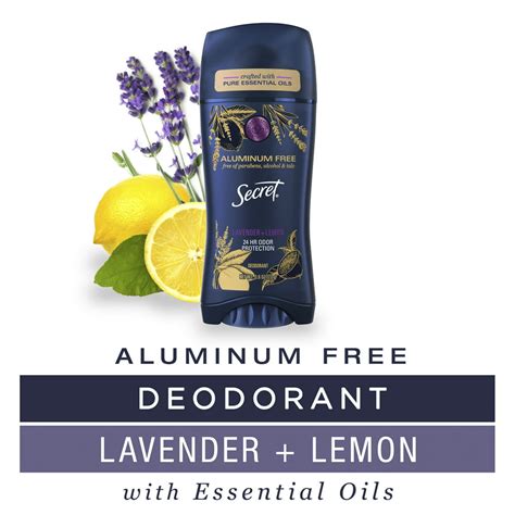 Secret Aluminum Free with Essential Oils Lavender & Lemon logo