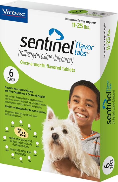 Sentinel Sentinel Green 6 month for Dogs and Puppies 11-25 lbs logo