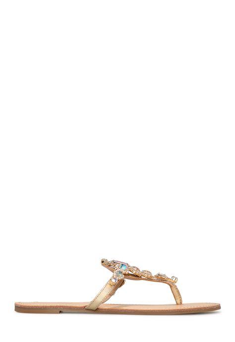 ShoeDazzle Delisa Embellished Thong Sandal