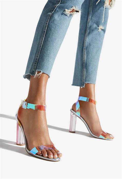 ShoeDazzle Hanna Transparent Heeled Sandal logo