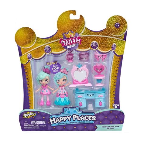 Shopkins Happy Places Royal Trends Welcome Pack Fabulous Fox Vanity logo