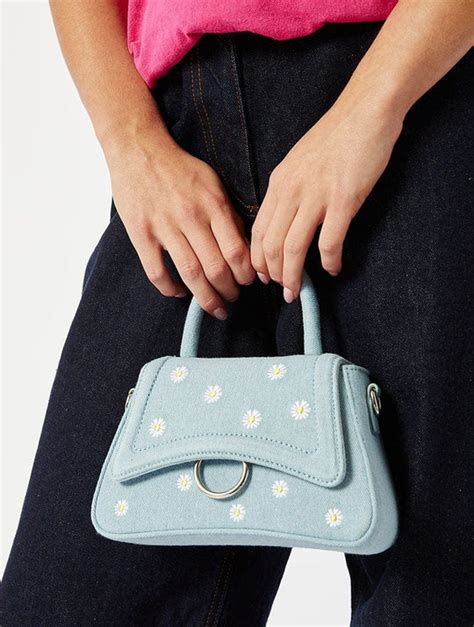 Skinnydip London Harper Denim Daisy Mini Tote Bag