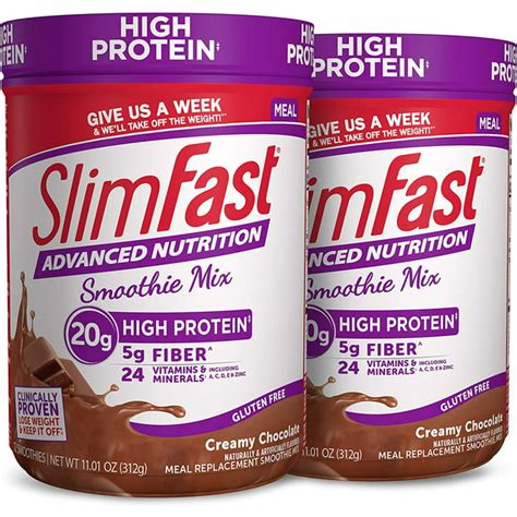 SlimFast High Protein Creamy Chocolate Nutrition Smoothie Mix logo