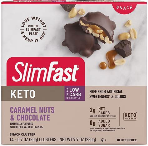 SlimFast Keto Fat Bomb Caramel Nuts & Chocolate Snack Cup logo