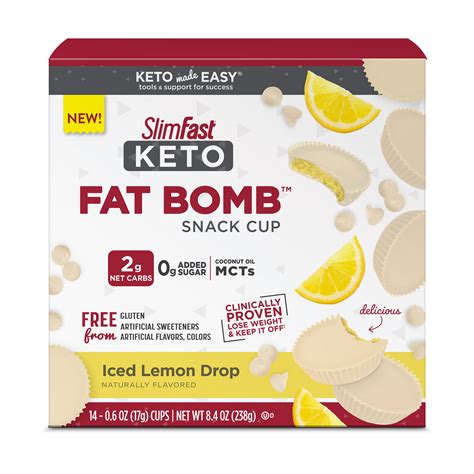 SlimFast Keto Fat Bomb Iced Lemon Drop Snack Cup tv commercials