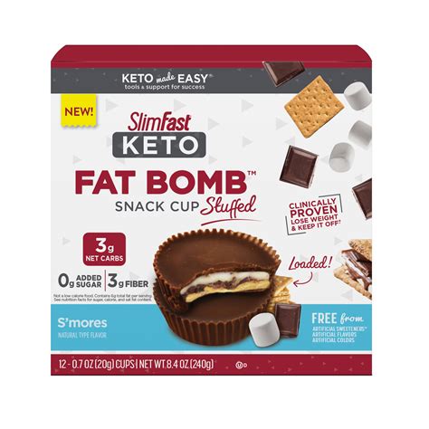 SlimFast Keto Fat Bomb Stuffed S’mores Snack Cups tv commercials