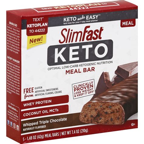 SlimFast Keto Whipped Triple Chocolate Meal Bar