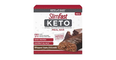 SlimFast Keto Whipped Triple Chocolate Meal Bar logo