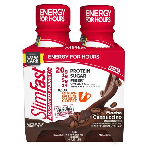 SlimFast Mocha Cappuccino Advanced Energy Shake logo