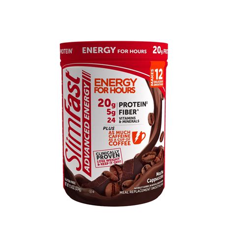 SlimFast Mocha Cappuccino Advanced Energy Smoothie Mix logo