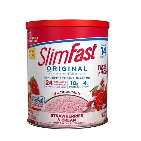 SlimFast Original Strawberries & Cream Shake logo