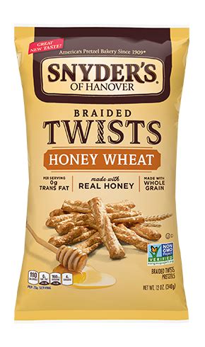 Snyder's of Hanover Braided Twists Honey Wheat