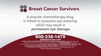 Sokolove Law TV Spot, 'Breast Cancer Survivors: Eye Damage'