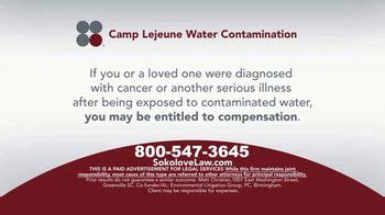 Sokolove Law TV commercial - Camp Lejeune: Contaminated Drinking Water