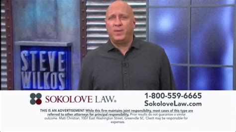 Sokolove Law TV Spot, 'Mesothelioma Victims' Featuring Steve Wilkos featuring Steve Wilkos