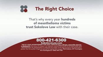 Sokolove Law TV Spot, 'Mesothelioma: The Right Choice'