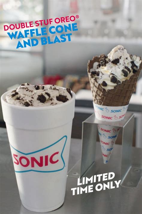 Sonic Drive-In DOUBLE STUF OREO Waffle Cone tv commercials