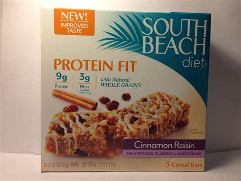 South Beach Diet Diet Protein Bars Cinnamon Raisin