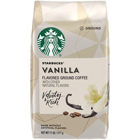 Starbucks Vanilla Flavored Grounded Coffee Beans logo