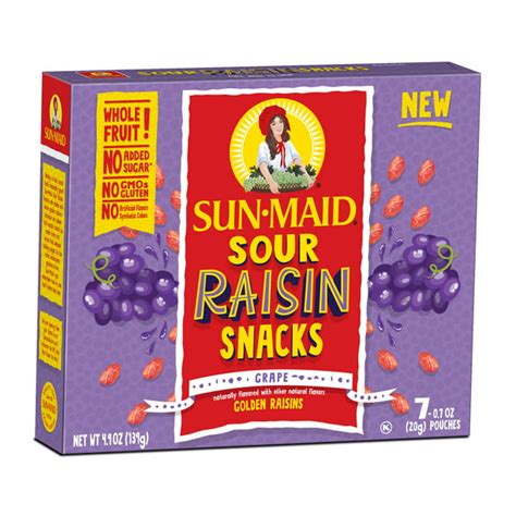 Sun-Maid Raisins Sour Raisin Snacks Grape logo