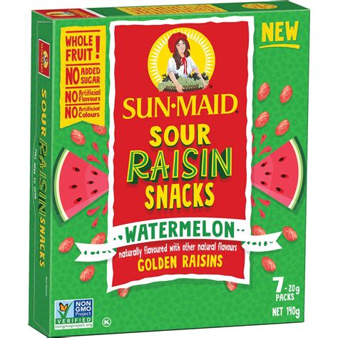 Sun-Maid Raisins Sour Raisin Snacks Watermelon tv commercials