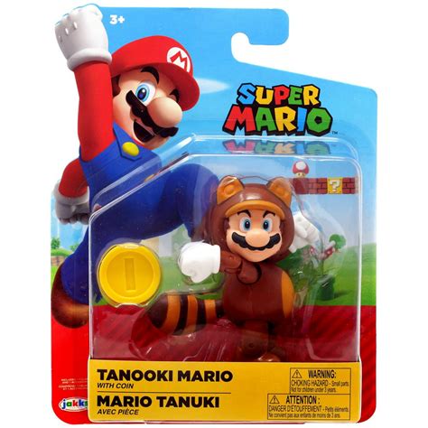 Super Mario (Jakks Pacific) Nintendo Super Mario 2.5 inch Action Figure: Tanooki Mario logo
