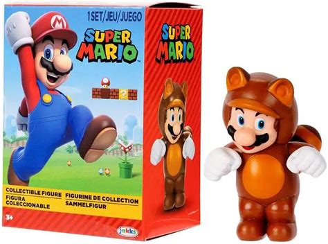 Super Mario (Jakks Pacific) Nintendo Super Mario 2.5 inch Action Figure: Tanooki Mario logo