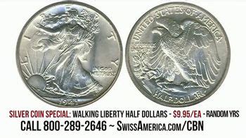 Swiss America Silver Coin Special TV commercial - Walking Liberty Half Dollars: Headlines Feat. Pat Boone