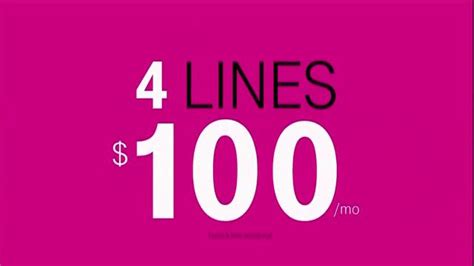 T-Mobile TV Spot, 'Four Lines for $100 a Month + Samsung Galaxy Note 4'