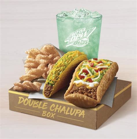 Taco Bell $5 Double Chalupa Box logo