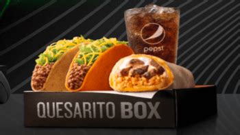 Taco Bell $5 Steak Quesarito Box logo