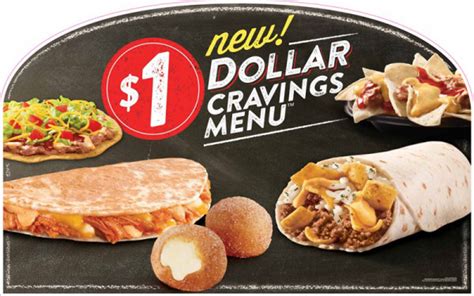 Taco Bell Dollar Cravings Menu tv commercials