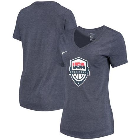 Team USA Women's Gray Team Icon Shield Tri-Blend V-Neck T-Shirt