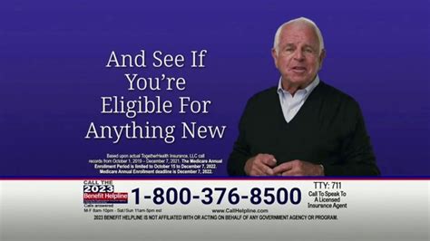 The 2023 Medicare Helpline TV Spot, 'Annual Enrollment Period: Don't Delay' Featuring William Devane created for The 2023 Medicare Helpline