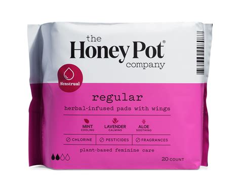 The Honey Pot Regular Herbal Pads With Wings logo