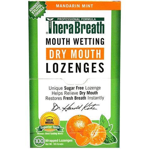 Therabreath Mandarin Mint Dry Mouth Lozenges With Added Zinc logo