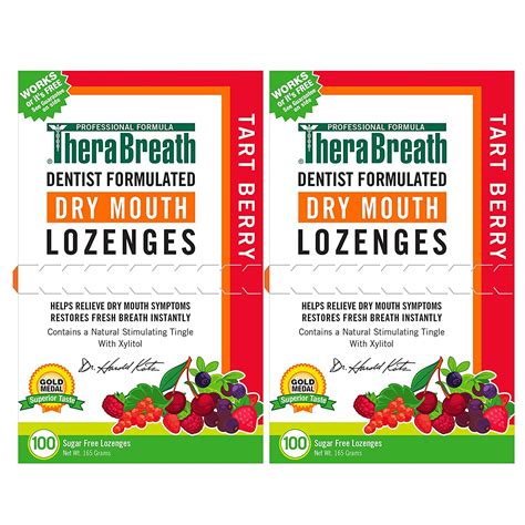 Therabreath Tart Berry Dry Mouth Lozenges With Added Zinc