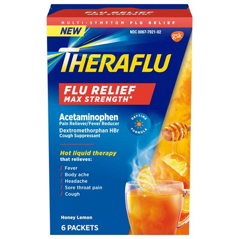 Theraflu Daytime Flu Relief Max Strength Hot Liquid Powder
