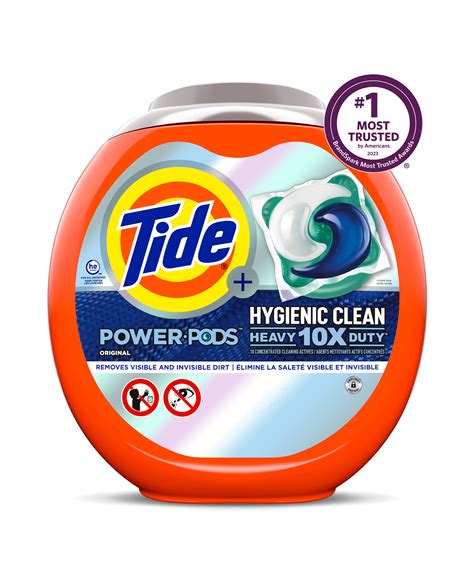Tide Power Pods Free Hygienic Clean 10X Heavy Duty logo
