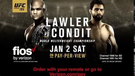 Time Warner Cable Pay-Per-View TV commercial - UFC 195: Lawler vs. Condit