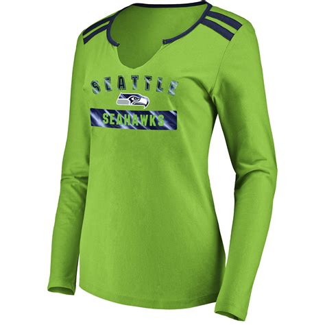 Tommy Hilfiger Women's Seattle Seahawks Mesh Long Sleeve T-Shirt logo