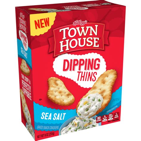 Town House Crackers Sea Salt Dipping Thins logo